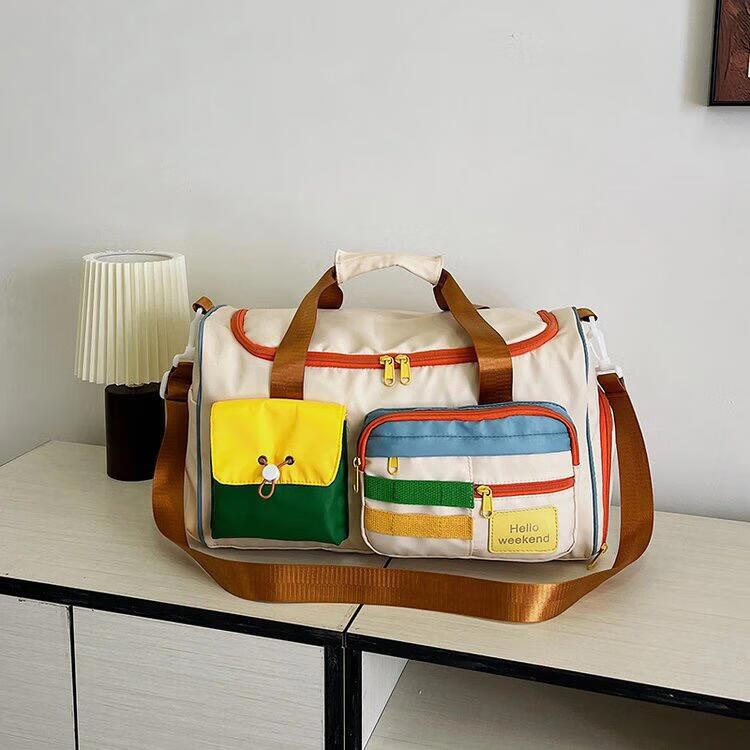 Kelorock Travel Bag Large Capacity Wet and Dry Separation Short Trip Tote Bag Women Portable Luggage Storage Gym Bag