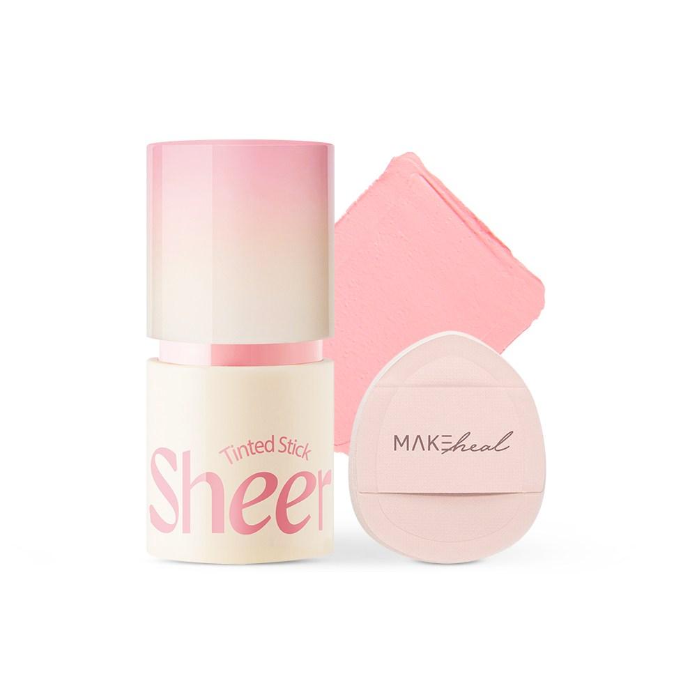 Makeheal Tinted Sheer Stick + Mini Puff Set, 01 Sheer Blossom, 1 шт.