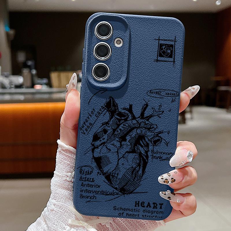 Чехол с рисунком сердца для Samsung Galaxy S24 S25 S26 Ultra S23 S22 S21 FE A17 A37 A57 A15 A16 A26 A34 A35 A36 A54 A55 A56 5G Чехол