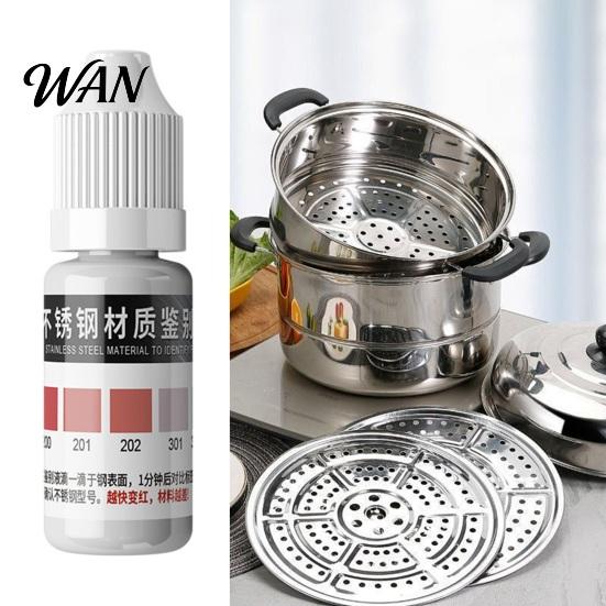 Safe Test Solution 1/2Pcs 10ML Stainless Steel Testing Liquid, 200-316 Liquid Reagent, Metal Inspection Drops for Factory, Home, Workshop, Industrial