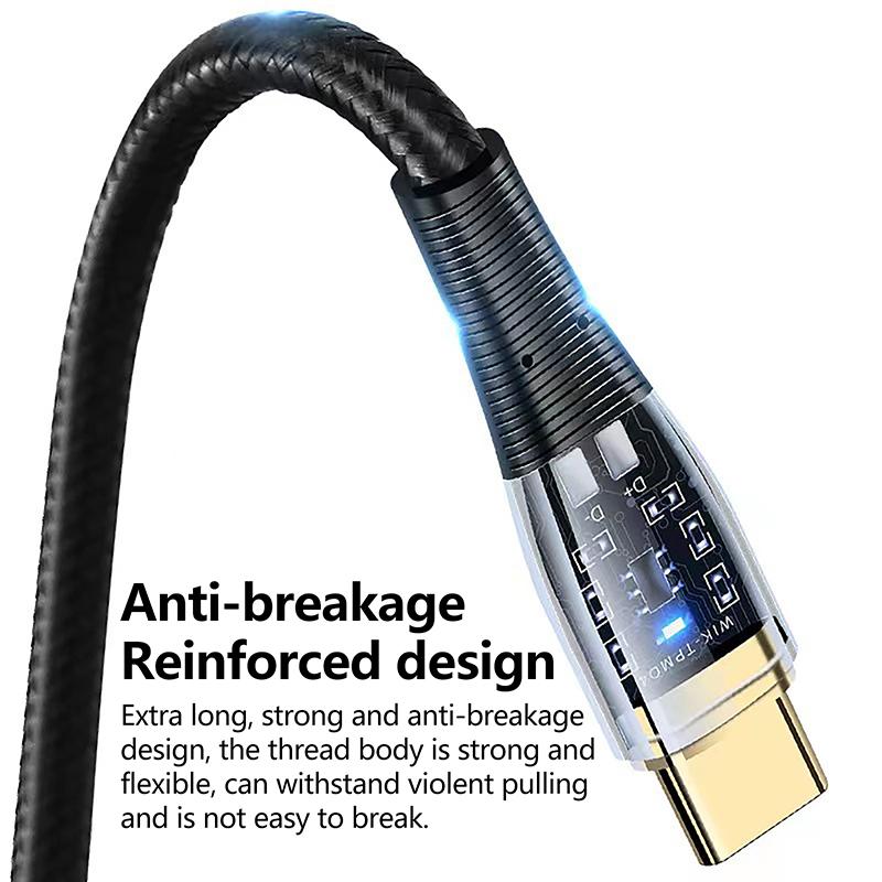 100 Вт USB-кабель Type C, кабель для быстрой зарядки, кабель для передачи данных для iPhone 15, Huawei, Xiaomi, Samsung, кабель для зарядки USB-A-Type C