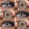 2 шт. цветные контактные линзы красивые серые зрачковые глаза макияж косметические зрачковые натуральные мягкие контактные линзы для глаз ежегодно
