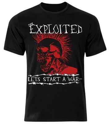 Футболка The Exploited Let's Start A War Черная Хлопковая Футболка Все Размеры S-5XL FF61 Унисекс Футболка