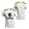 2026 Ghana Style Football Jersey Ghana Team Fan T-shirt Men's Short-Sleeved Sports Shirt Women's T-shirt 3D Printed Shirt
