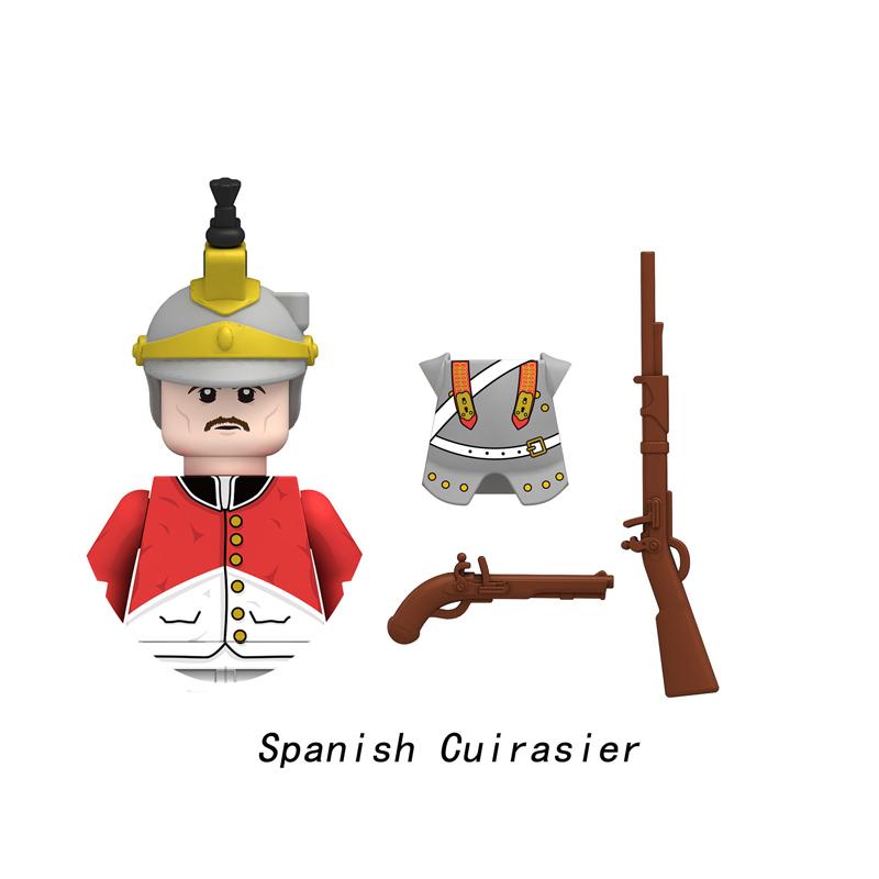 Наполеоновские войны Военные солдаты Наборы строительных блоков Вторая мировая война Минифигурки Французский Британский Фузилер Винтовки Волынщик Оружие Детские игрушки