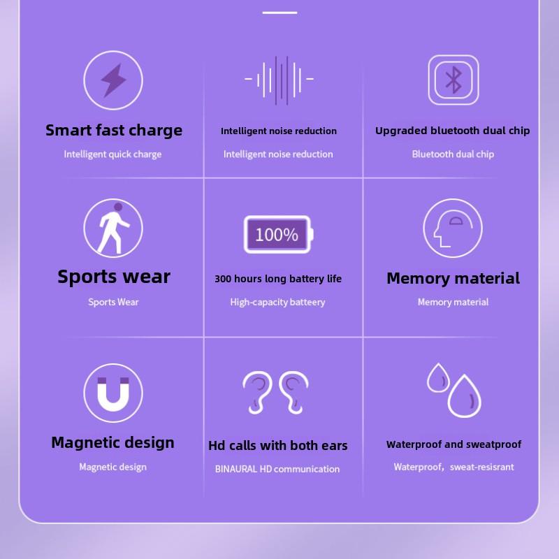 Новая беспроводная спортивная беговая Bluetooth-гарнитура со сменной картой, высоким качеством звука и длительным временем работы от аккумулятора