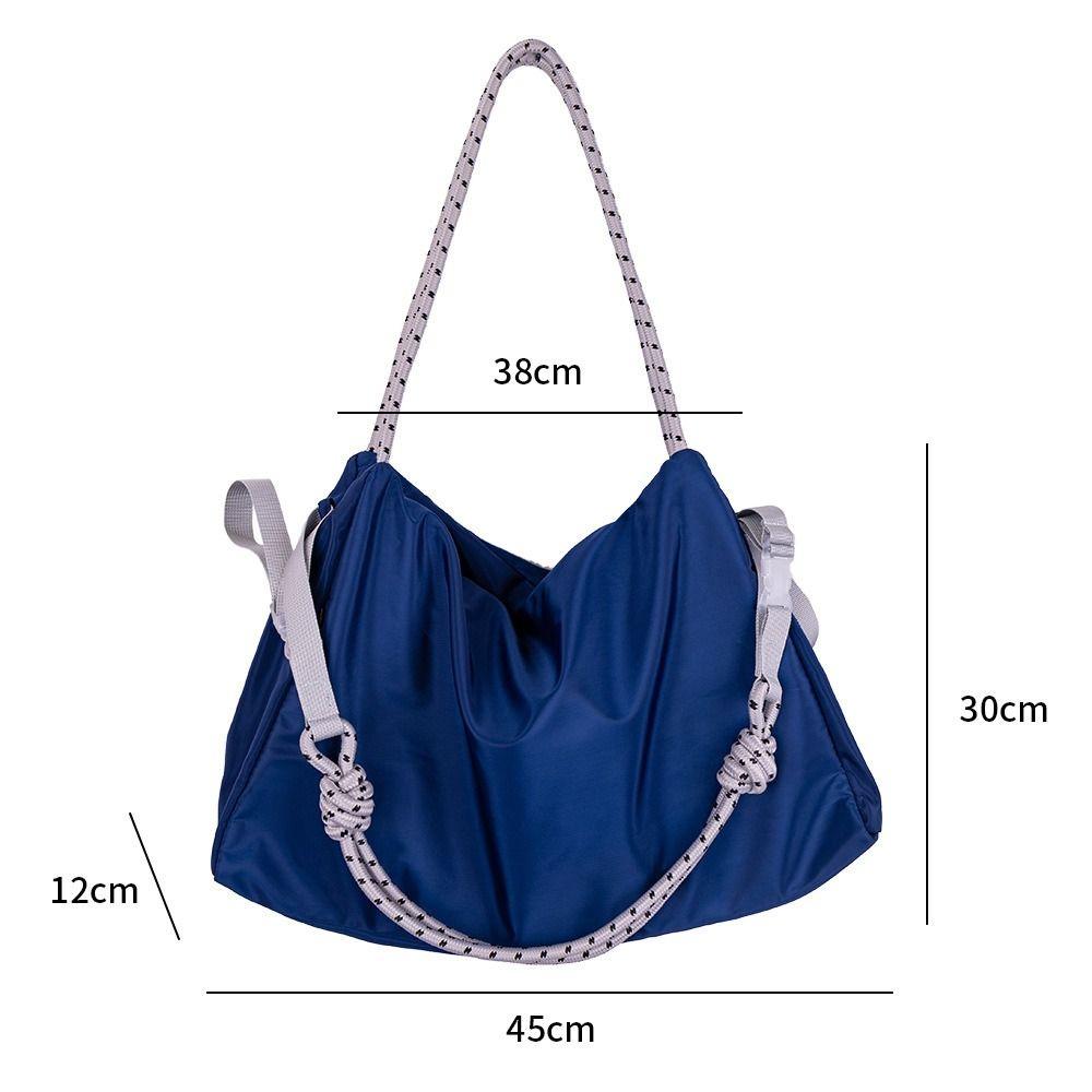 Casual Nylon Canvas Shoulder Bag Large Capapcity Zipper Close Tote Bag Soft Waterproof Travel Bag Women Bag