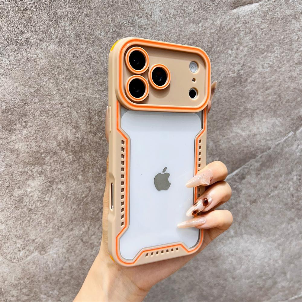 New Transparent Glass Fashion Phone Case for iPhone 17 Pro Max Air 16 Pro  15 14 13 12 11 Shockproof Protection Change 17 Series
