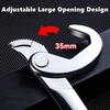 Xiaomi Универсальный трещоточный ключ с 72 зубьями, двусторонний, экономящий труд, регулируемый гаечный ключ с большим открытым зевом, стальной, высокой твердости, ремонтные инструменты