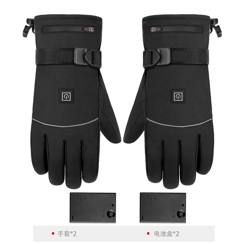 Electric Heated Gloves Winter Gloves Skiing Heated Gloves Waterproof Heated Gloves Touch Screen Motorbike Racing Riding Gloves