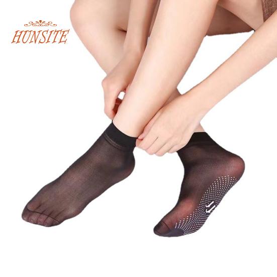 10 пар прозрачных невидимых носков средней длины, нескользящие бесшовные тонкие короткие чулки, аксессуары для обуви