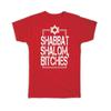 Подарочная футболка : Шалом Шаббат Сучки Смешной Еврей Еврей Израиль Ханука Шаббат