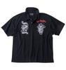 [Ed Hardy] Хлопковая футболка-поло с принтом, больших размеров, с коротким рукавом, для мужчин, Черная