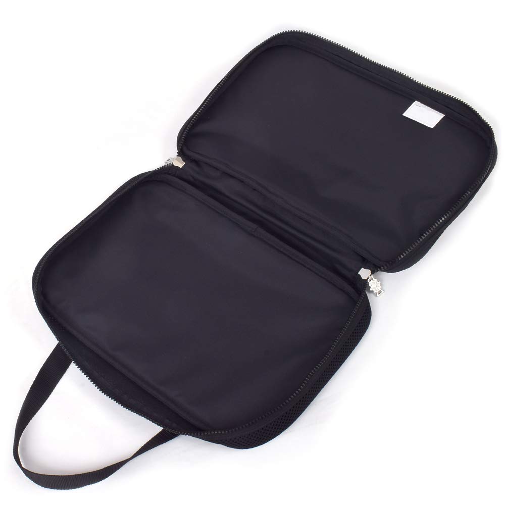 КРАСОЧНЫЙ КОНФЕТНЫЙ СТИЛЬ Каллиграфия Горошек Большой для начальной школы с плечевым ремнем Включает бесплатную салфетку для протирки сумки, (Твил/Черный),