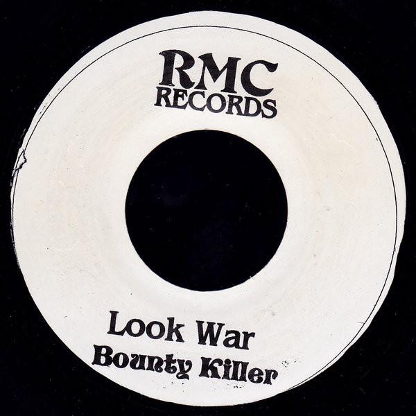 7-дюймовая пластинка BOUNTY KILLER Look War NONE RMC Records 2001 Ямайка Рэп Хип-Хоп R&B Б/у