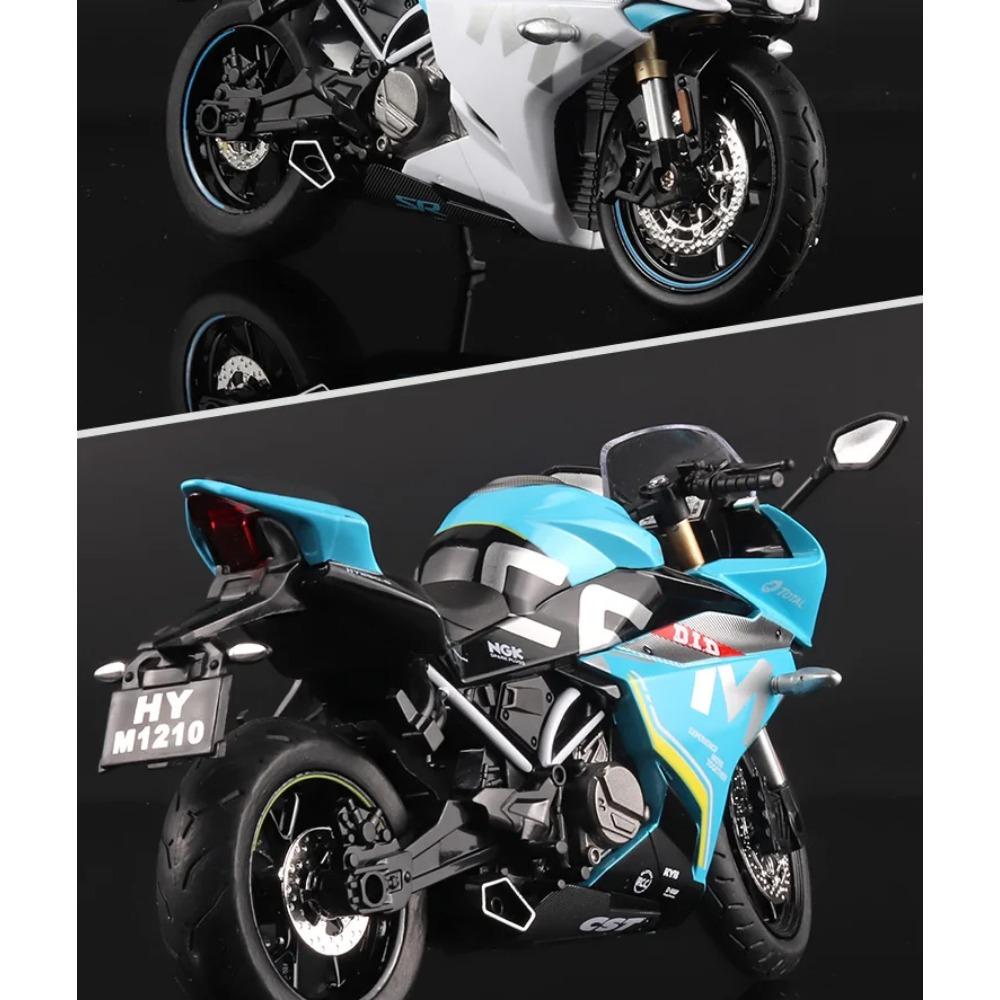Металлическая гоночная модель мотоцикла CFMOTO 250SR масштаба 1/12, высококачественный сплав, миниатюрная игрушка, симуляция, литая под давлением детская машинка, подарки на день рождения для детей
