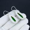 Удивительные серьги из серебра 925 пробы с зеленым триплетом огненного опала, серьги-подвески из серебра ручной работы в стиле бохо, подарок на день рождения для жены