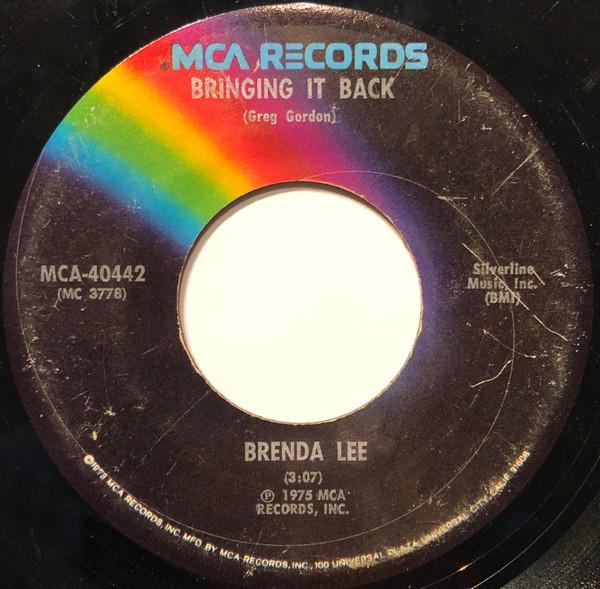 7-дюймовая пластинка BRENDA LEE Bringing It Back Papas Knee MCA40442 MCA Records 1975 США Поп Б/у
