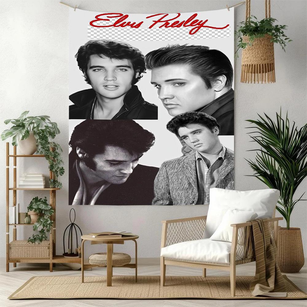 Elvis Wall Decor Tapestry Art For Pet Memorial Birthdaywedding Party Backdrop Family Gift