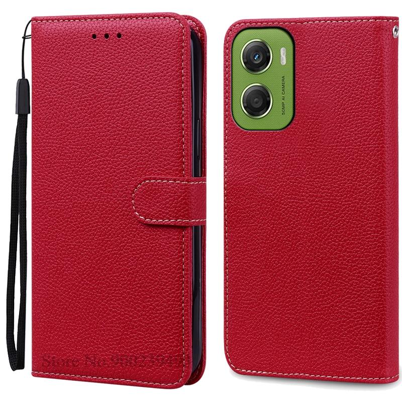 Чехол-бумажник с откидной крышкой из кожи для Motorola G06 Чехол-книжка для Motorola Moto G06 Чехол для телефона Motorola Moto G06 Power Fundas