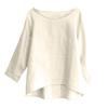 Women's O-Neck 3/4 Sleeve Solid Color Top T-shirt