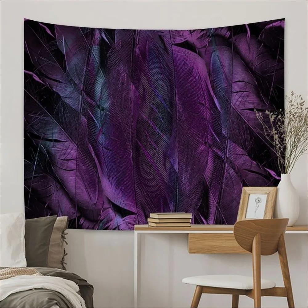 Colorful Feather Creative Background Cloth Home Wall Decoration Tapestry Office Living Room Tapestry