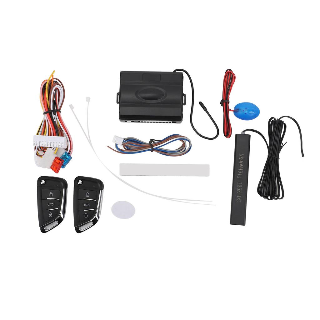Keyless Entry Car Alarm System Push Button Remote Start System Kit for Fuel Vehicle DC12V