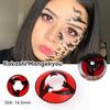 Crazy Lenses Magister Контактные линзы для Хэллоуина Красные контактные линзы для косплея Аксессуары для аниме Шаринган/Какаши Мангекё/Саске Гексаграмма