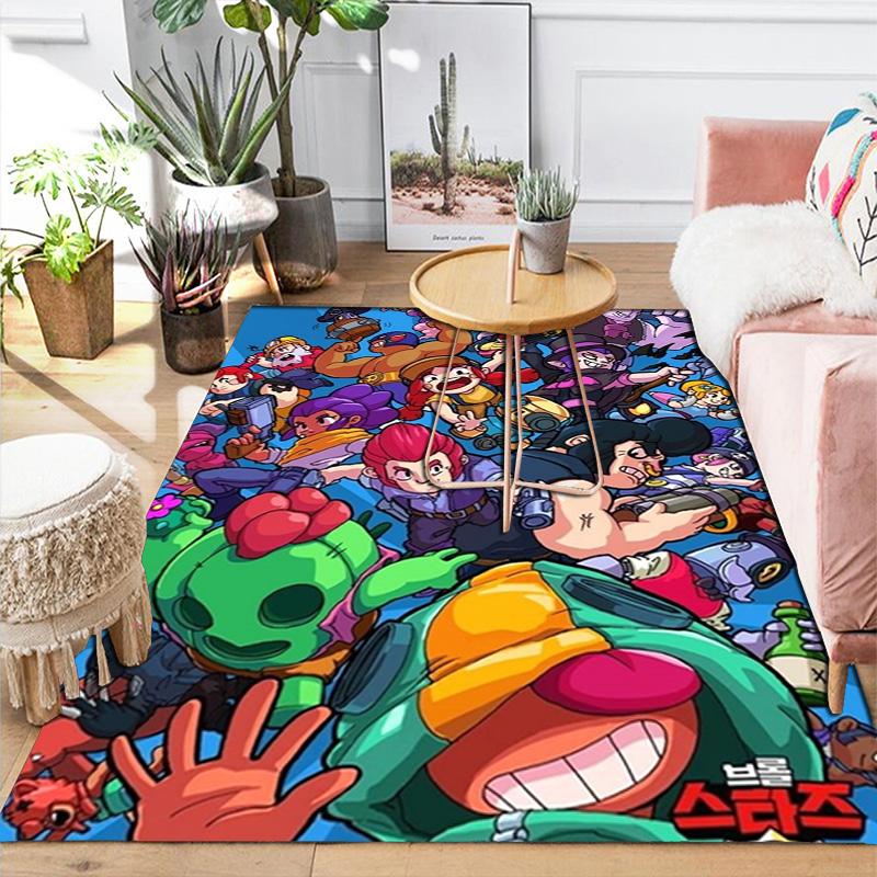 Brawl Stars Rug Floor Mat for Living Room or Bedroom Soft and Comfortable Carpet a Gift for Birthday and Holiday.SFF0917059