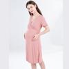 Maternity Nursing Dress Summer Postpartum Moms Breastfeeding Dress Clothes for Pregnant Women  Autumn Pregnancy Feeding Dress