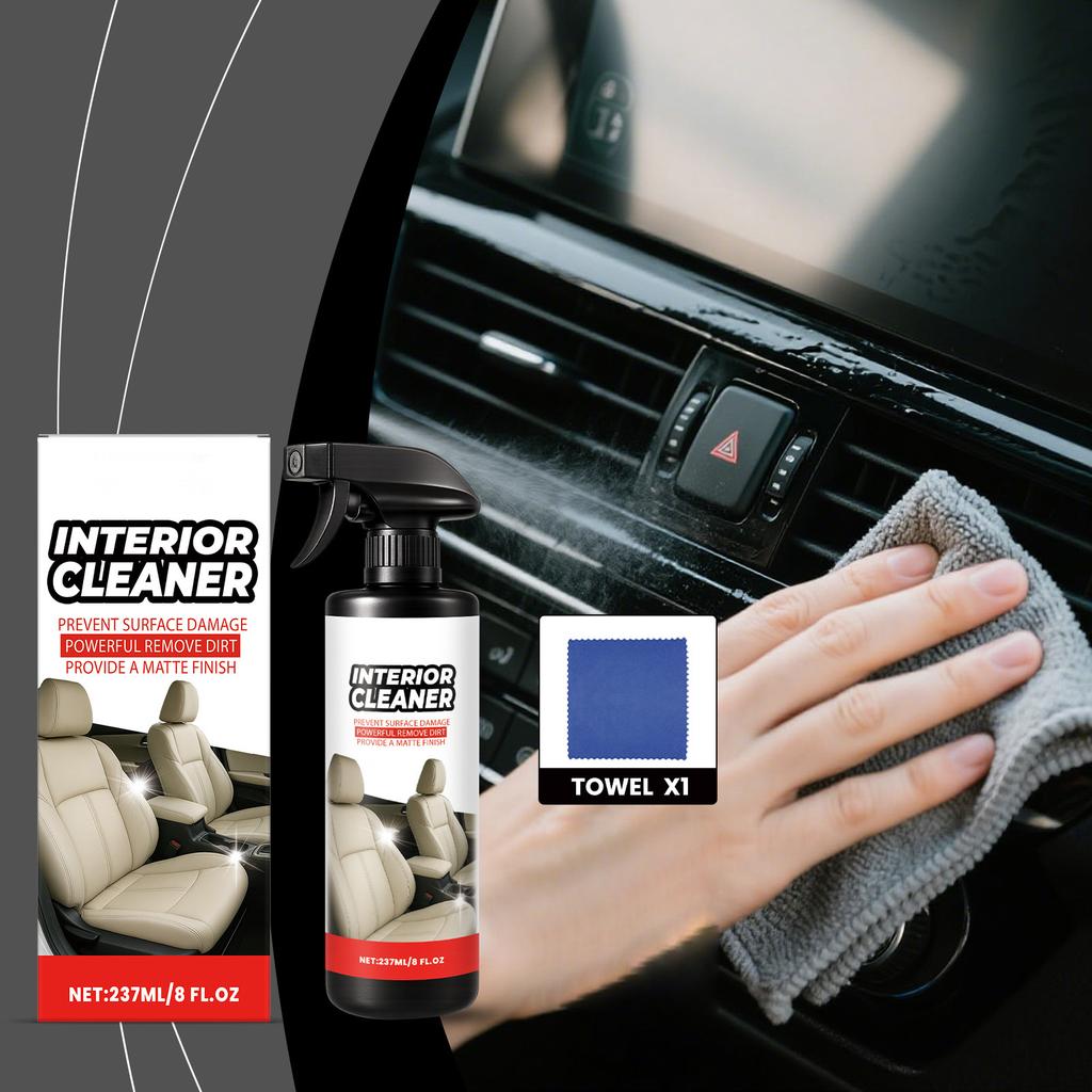Car Interior Cleaner; Car Foam Cleaner; Car Dirt Cleaner; Fully Applicable To A Variety Of Interiors, Including Carpets And Seats(237ML)