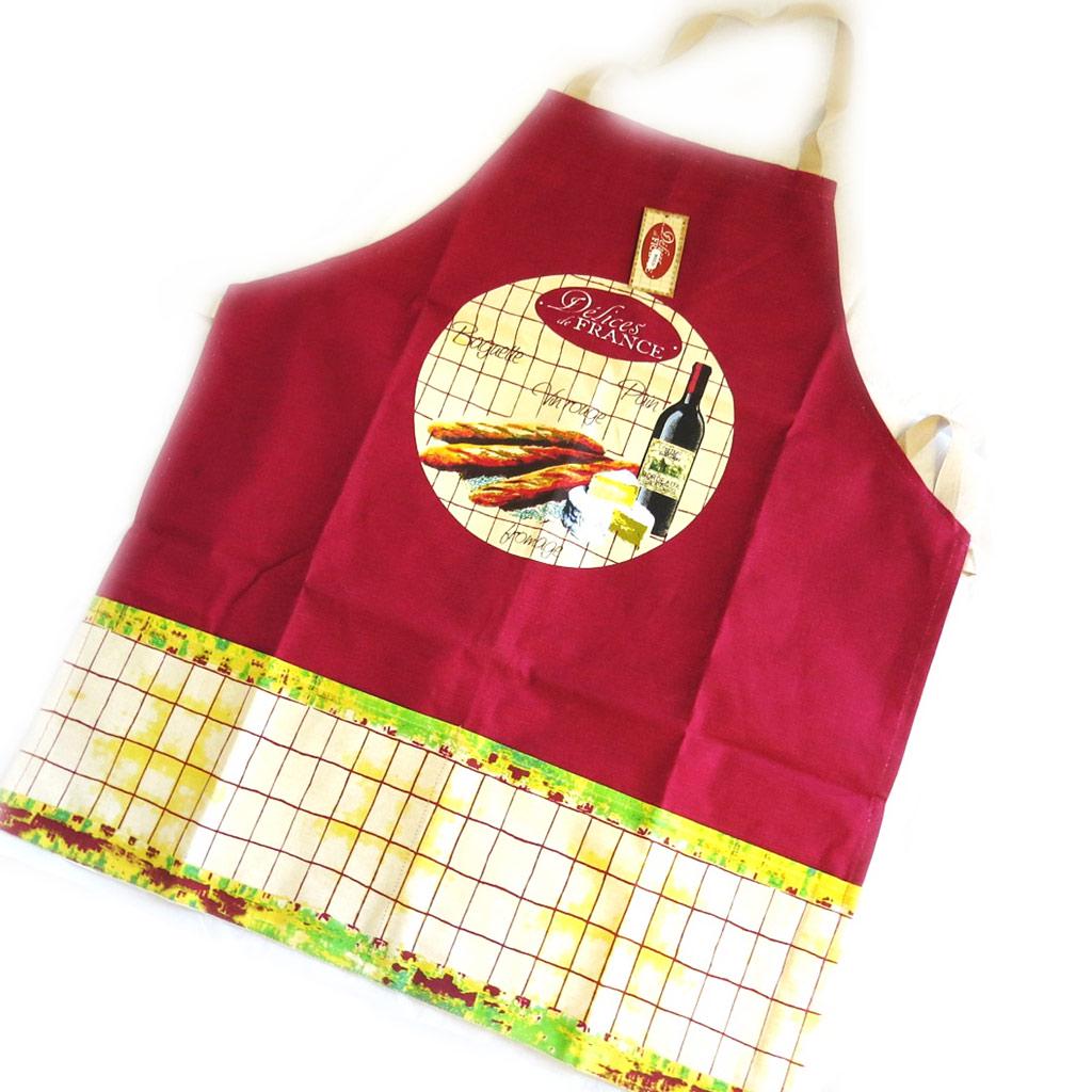 Les Trésors De Lily [M5535] - Дизайнерский фартук Terroir Français бордово-бежевый (Délices de France)