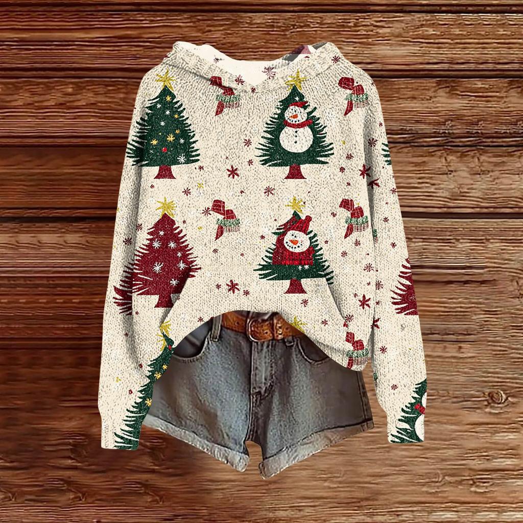 Женская модная повседневная толстовка с капюшоном и длинными рукавами с принтом