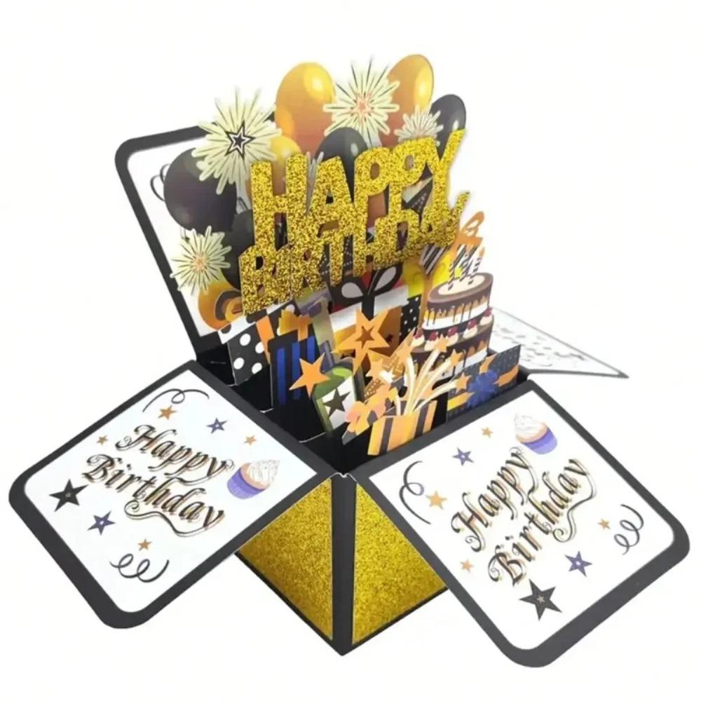 Wishing Happy Birthday Card Handmade Birthday Gift Card 3D Pop Up Birthday Greeting Card  Business