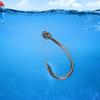 30pcs Perforated Sharp Barbed Carbon Steel Hook Fishhook for Sea Fishing (6#)
