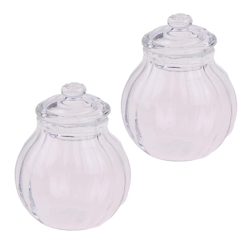 1:12 Кукольный домик, миниатюрная круглая стеклянная бутылка, банка для конфет, мини-модель бутылки для конфет