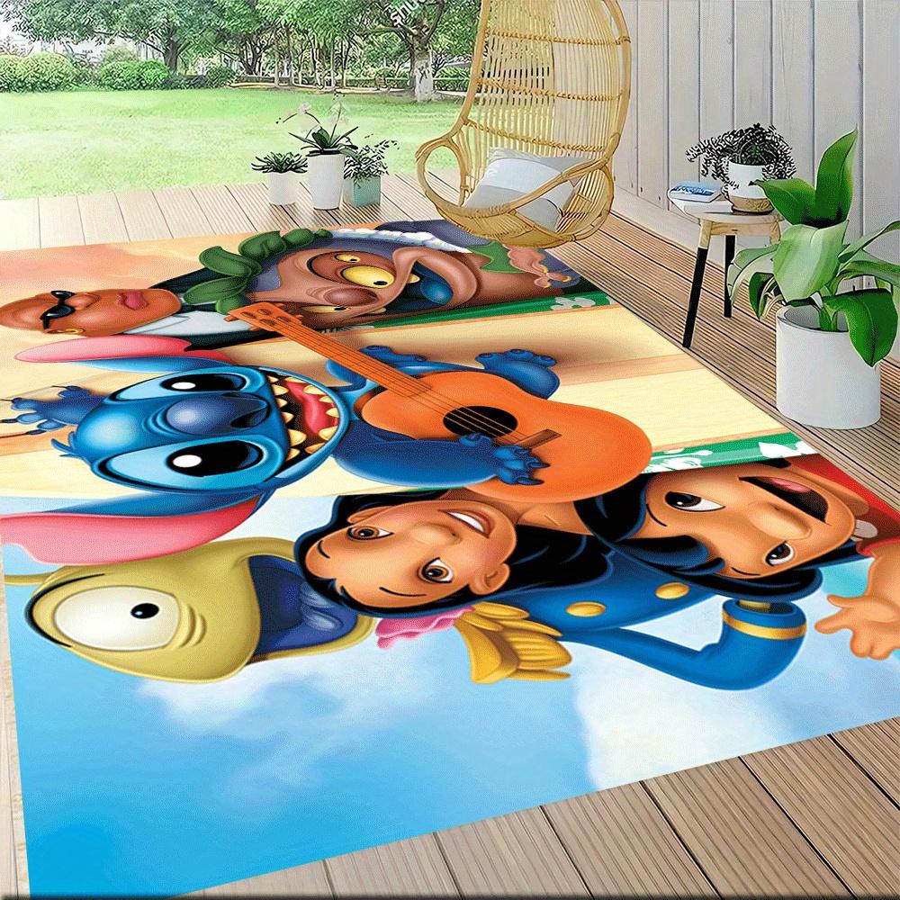 1pc Lilo-and-Stitch-(5)_01 Carpet Area Rug, Bedroom, and Playroom - Durable, Stain-Resistant, and Easy To Clean, Living Room, Laundry Room,