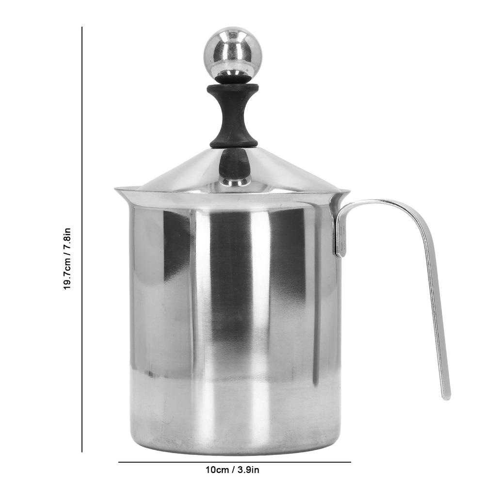 800ML Capacity Manual Milk Frother Stainless Steel Milk Foam Making Tool Coffee Making