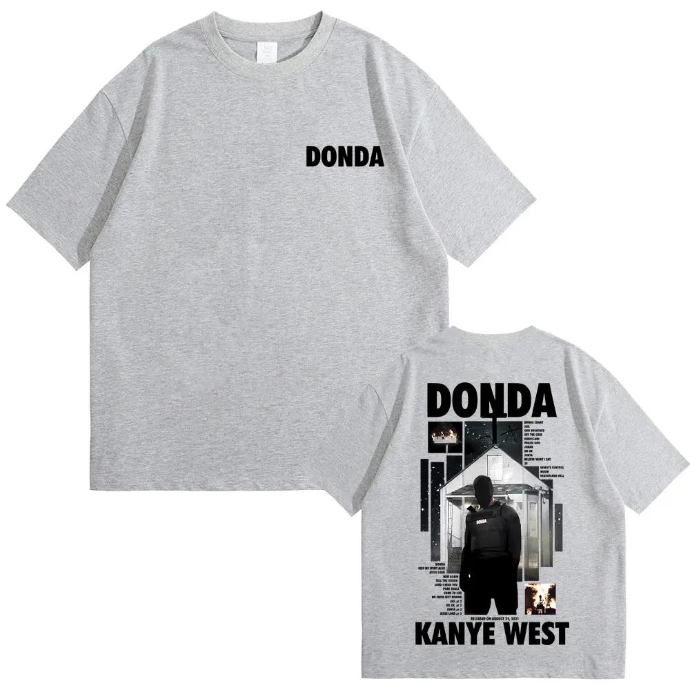 Графическая футболка Kanye West Donda для мужчин и женщин, модная хип-хоп, поп-музыка, мужские повседневные летние винтажные футболки, топы