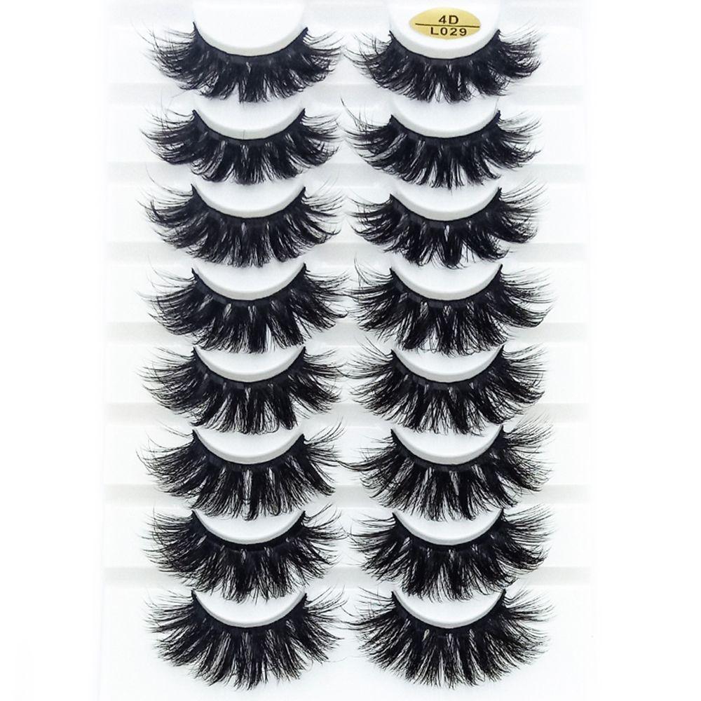 Effect Wispies Fluffy Full Volume Thick Eye Lash Extension False Eyelashes 25MM Lashes 4D Mink