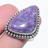 Natural Lepidolite Gemstone 925 Sterling Silver Jewelry Ring Size 8 S2b25