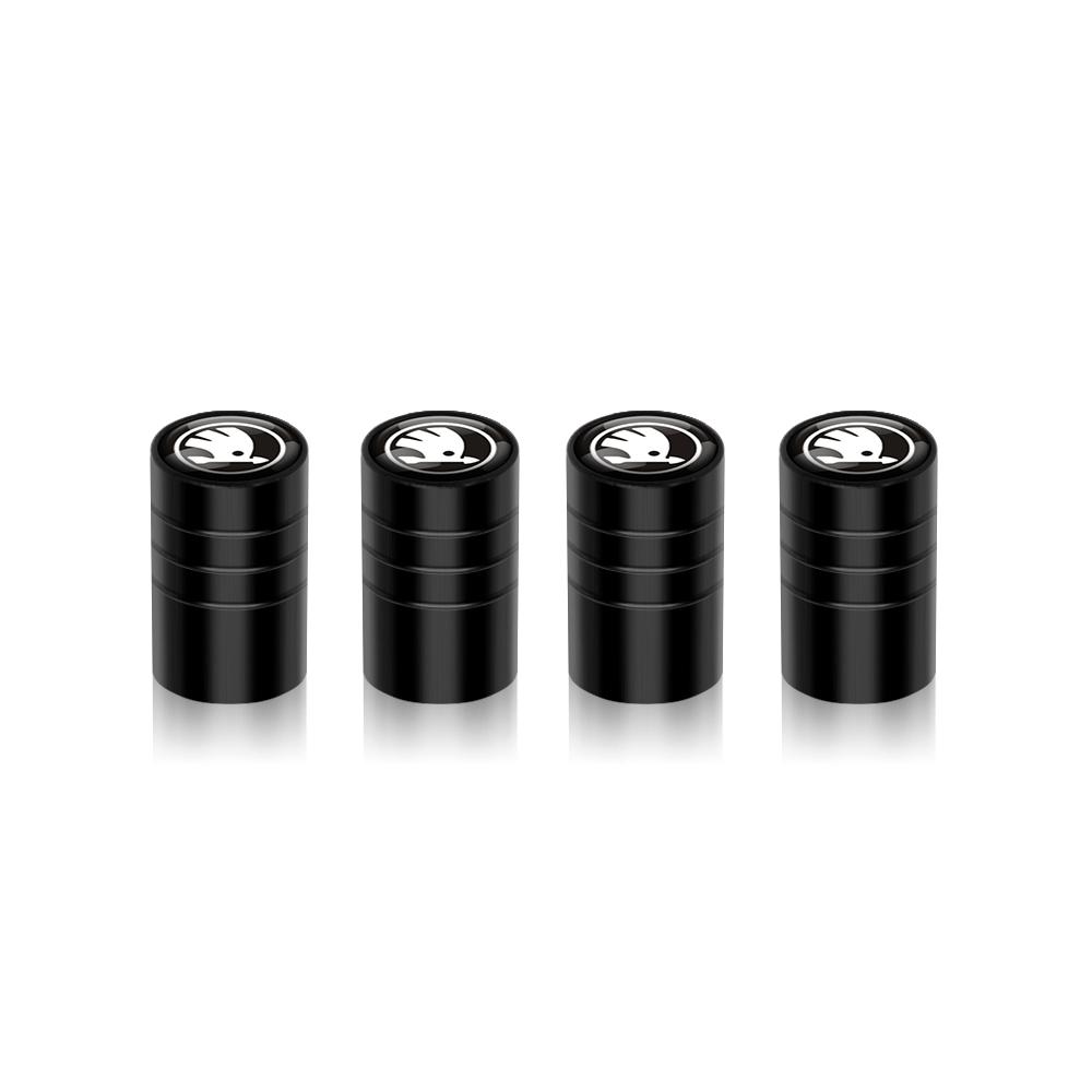 HLLQ9 Car Wheel Tire Valve Cap Tyre Rim Stem Cover Moto Truck For Skoda Octavia Fabia Rapid Yeti Superb A5 A7 VRS VII Auto Accessories