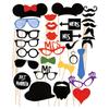 Wedding Party Photo Props Decoration DIY Mustache Lips Glasses Photo Booth Bride Groom Mr Mrs Bridal Shower Birthday Supplies