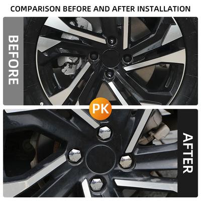 Для Peugeot 2008 2019 - 2025 E2008 2020 - 2025 Колпачки колесных гаек Крышка винта ступицы Защита от ржавчины Аксессуары для стайлинга автомобиля