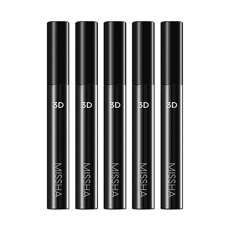 MISSHA Тушь 3D и 4D 7 г – Водостойкая, объем и подкручивание, корейский макияж для глаз (Акция 4+1)