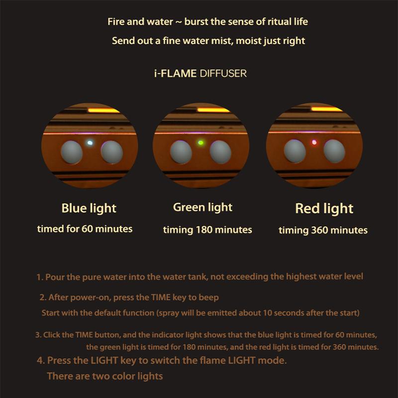 3D Home Flame Diffuser USB Perfume Mini Bedroom Flame Humidifier Difusor de Aroma Ultrasonic Umidificador de Ar Air Humidifier