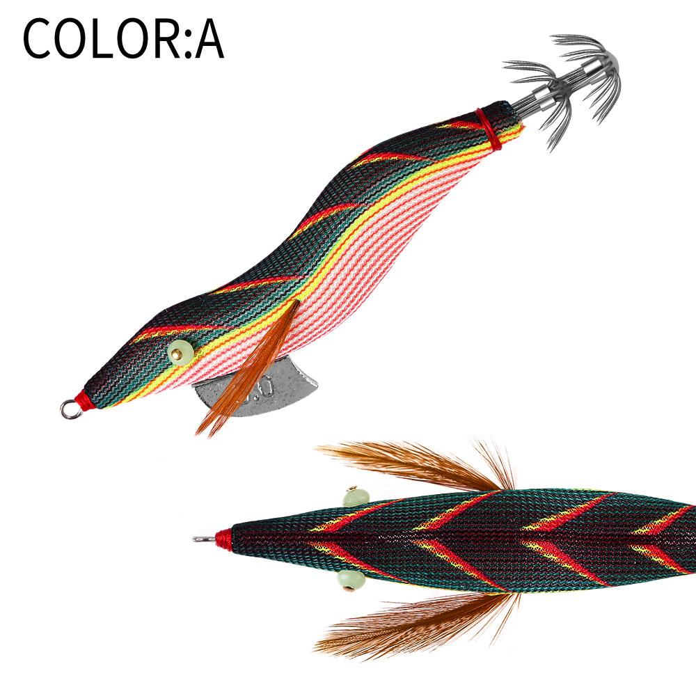 Wooden Shrimp Bait 3.0# Squid Jig Paulownia Wood squid lure octopus jig octopus lure sea jig game fishing lure squid hooks pesca