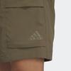 adidas Однотонные прямые шорты с вышитым логотипом и эластичной резинкой на талии, мужские брюки оливково-зеленого цвета IA9418