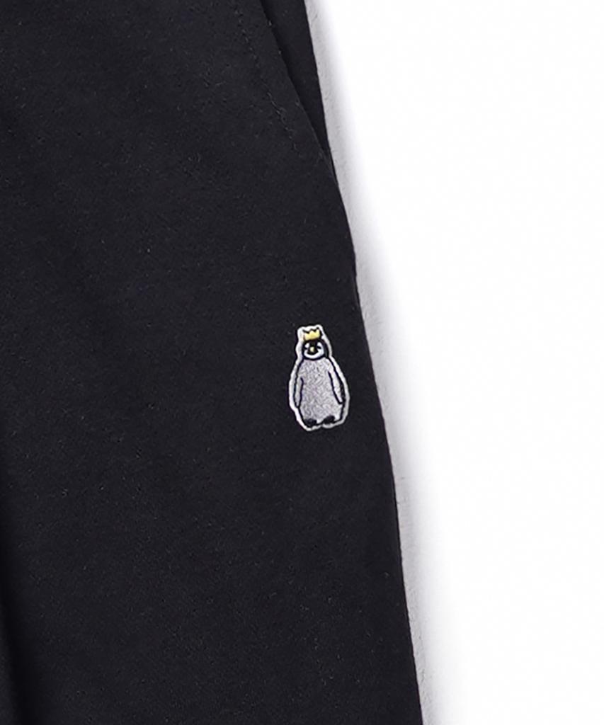 GAKKAI UNIONS [Select Summer, Brushed, Or All-Season Fabric] Single-Pleat Wide Sweatpants Black