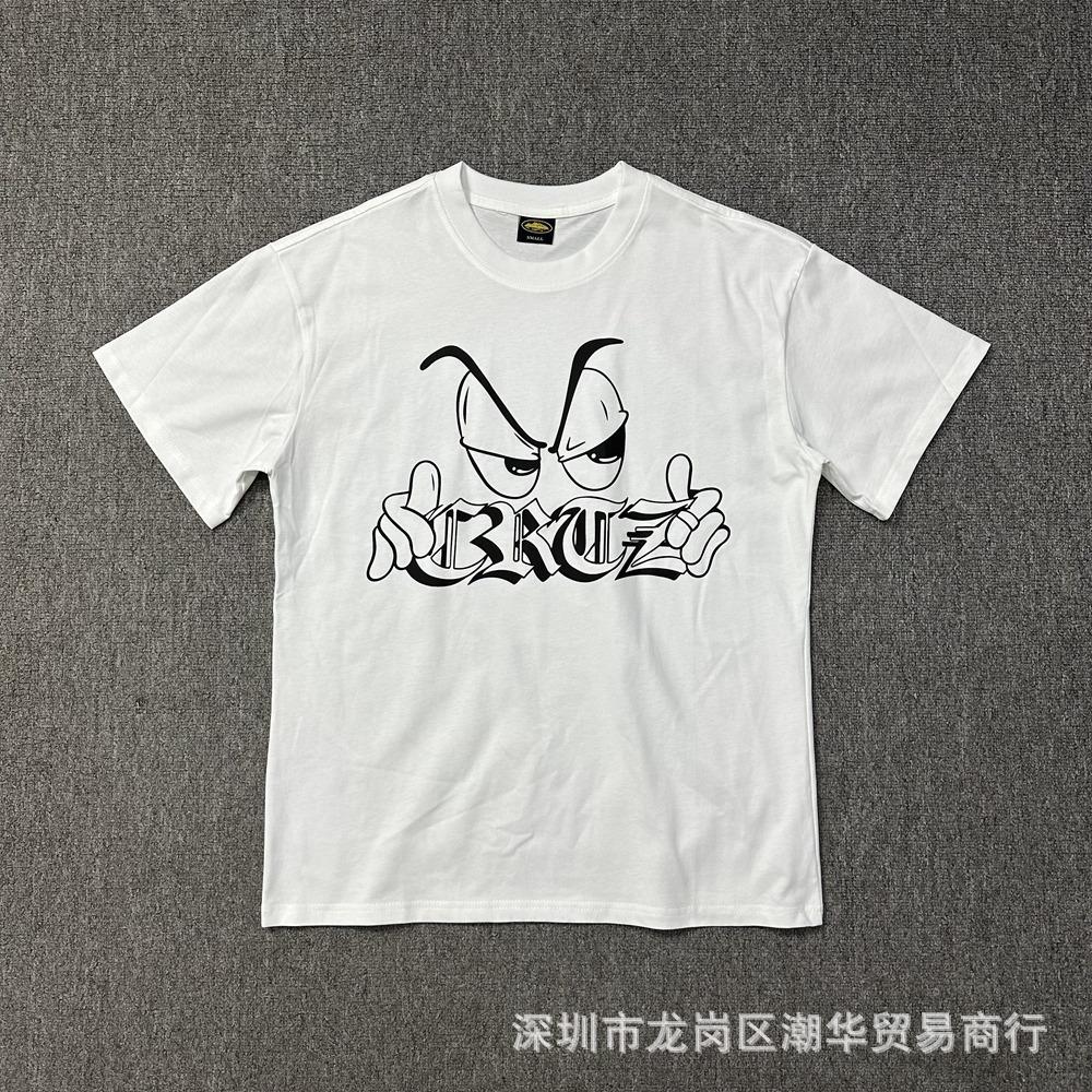 Cross-border Corteiz tide brand Alcatraz summer retro printing men's and women's trend loose casual short-sleeved T-shirt
